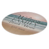 Gepersonaliseerde Seaside Beach House Snijplank (Hoek)