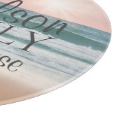 Gepersonaliseerde Seaside Beach House Snijplank (Hoek)