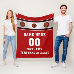 Gepersonaliseerde Senior Night Basketbal Cadeau-id Fleece Deken