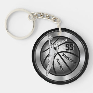 Gepersonaliseerde, Senior Night Basketball Gift Id Sleutelhanger