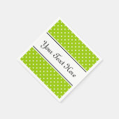 Gepersonaliseerde servetten | Appelgroen en stippe (Hoek)