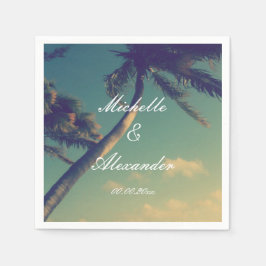 Gepersonaliseerde servetten voor strand bestemming