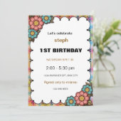 Gepersonaliseerde Sesamstraat verjaardagsuitnodigi Kaart (Staand voorkant)