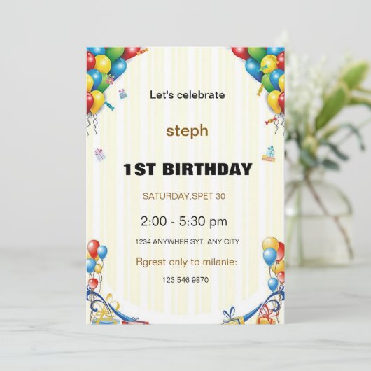 Gepersonaliseerde Sesamstraat verjaardagsuitnodigi Kaart (Staand voorkant)