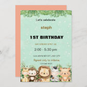 Gepersonaliseerde Sesamstraat verjaardagsuitnodigi Kaart (Voorkant / Achterkant)