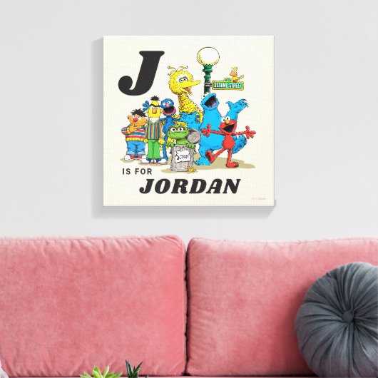Gepersonaliseerde  Sesamstraat Vrienden Canvas Afdruk (Insitu (Woonkamer))