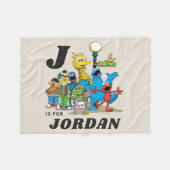 Gepersonaliseerde Sesamstraat Vrienden Fleece Deken (Voorkant (Horizontaal))
