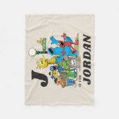 Gepersonaliseerde Sesamstraat Vrienden Fleece Deken (Voorkant)