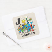 Gepersonaliseerde  Sesamstraat Vrienden Vierkante Sticker (Envelop)