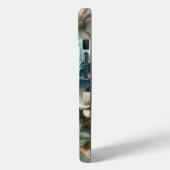 Gepersonaliseerde  Shabby Chic Pastel Blue Roos Case-Mate iPhone Case (Achterkant / Links)