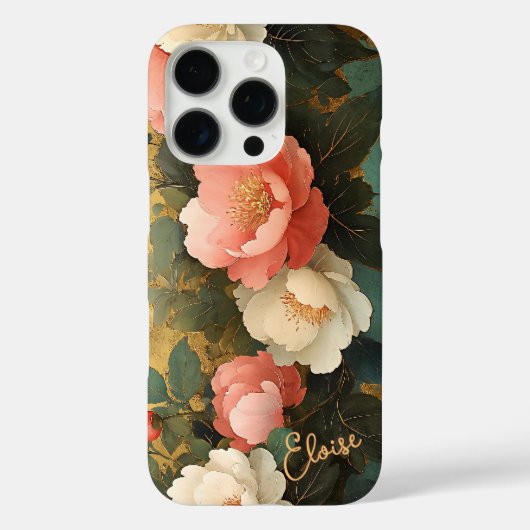 Gepersonaliseerde  Shabby Chic Pastel Pink Peony Case-Mate iPhone Case (Achterkant)