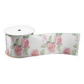 Gepersonaliseerde Shabby Chic Pink Rose Bloemen Lint (Spoel)