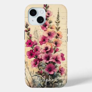 Gepersonaliseerde  Shabby Chic Pink Wildflower