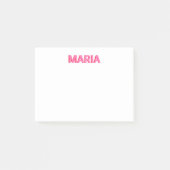 Gepersonaliseerde Shadow Monogram Initiaal Roze Post-it® Notes (Voorkant)