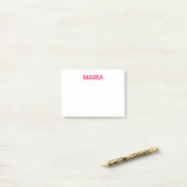 Gepersonaliseerde Shadow Monogram Initiaal Roze Post-it® Notes (Op bureau)