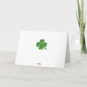 Gepersonaliseerde Shamrock St Patrick's Day Kaart (Achterkant)