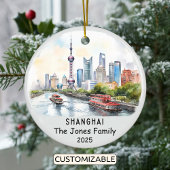 Gepersonaliseerde Shanghai Ornament, China Keramisch Ornament