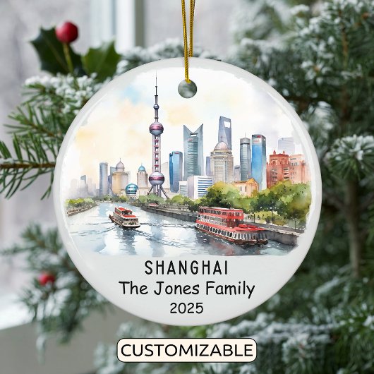 Gepersonaliseerde Shanghai Ornament, China Keramisch Ornament