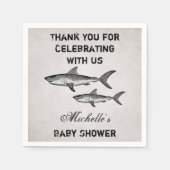 Gepersonaliseerde  Shark Baby shower Dank u Servetten (Voorkant)