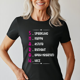 Gepersonaliseerde Sharon Name Art T-shirt