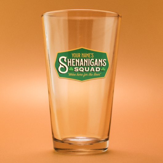 Gepersonaliseerde Shenanigan's Pint Glas