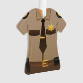 Gepersonaliseerde Sheriff Kerstfeestdag Ornament (voorkant)
