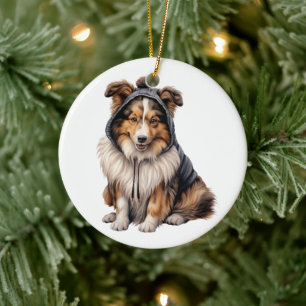 Gepersonaliseerde Shetland Sheepdog hond Keramisch Ornament