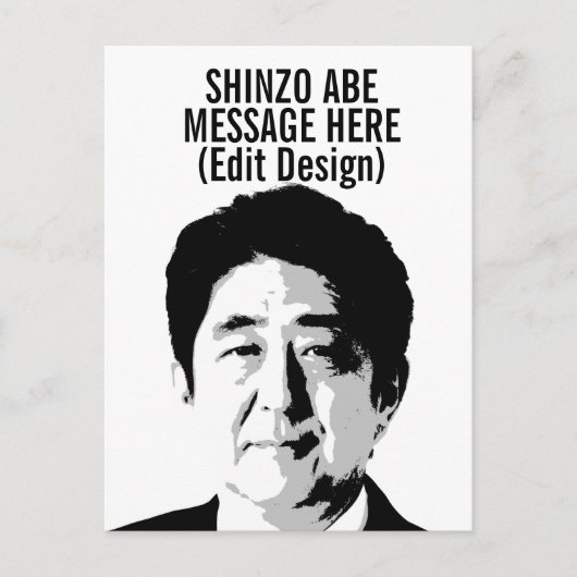 GEPERSONALISEERDE SHINZO ABE BRIEFKAART (Voorkant)