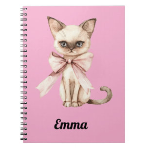 Gepersonaliseerde Siamese Cat Notitieboek