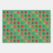 Gepersonaliseerde sierbingo - groen en goud inpakpapier vel (Voorkant)