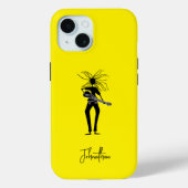 Gepersonaliseerde, silhouet gitarist Case-Mate iPhone case (Achterkant)