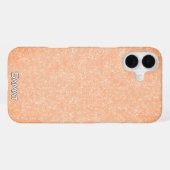 Gepersonaliseerde Sinaasappel Stone Textured iPhone Hoesje (Achterkant horizontaal)