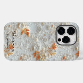Gepersonaliseerde Sinaasappels Bloemen Geborduurd  Case-Mate iPhone Case (Achterkant (horizontaal))