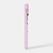 Gepersonaliseerde Single Red Rosis kunst iPhone 15 Hoesje (Rechterkant)