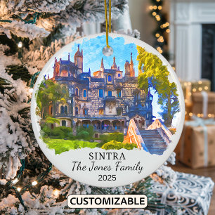 Gepersonaliseerde Sintra Ornament, Portugal Keramisch Ornament