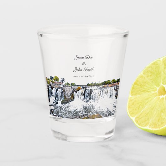 Gepersonaliseerde Sioux-Herfsten Waterfall Shot Gl Glas (Voorkant)
