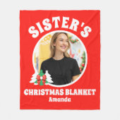 Gepersonaliseerde Sister's Foto van Kerstmis Fleece Deken (Voorkant)
