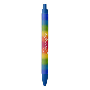 Gepersonaliseerde Sjabloon Trendy Colorful Handwri Blauwe Inkt Pen