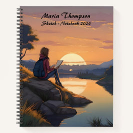 Gepersonaliseerde Sketch Travel Notitieboek Dagboe