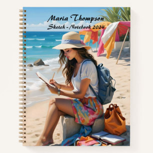 Gepersonaliseerde Sketch Travel Notitieboek Dagboe