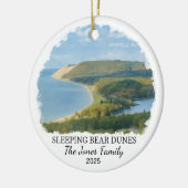 Gepersonaliseerde Slaap Beer Duinen Ornament, Mich Keramisch Ornament (Links)