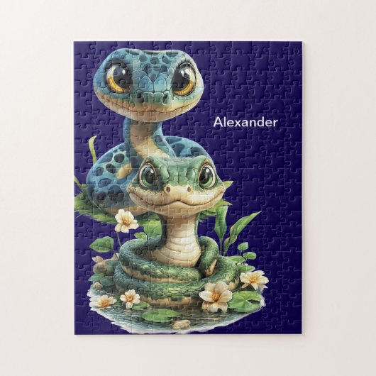 gepersonaliseerde slang legpuzzel (Verticaal)