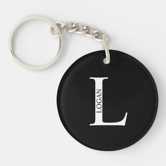 Gepersonaliseerde Sleutelhanger van het Monogram e (Voorkant)