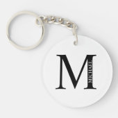 Gepersonaliseerde Sleutelhanger van het Monogram e (Voorkant)