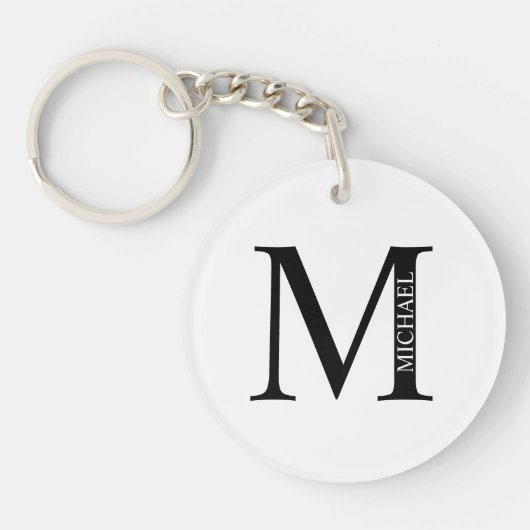 Gepersonaliseerde Sleutelhanger van het Monogram e (Voorkant)