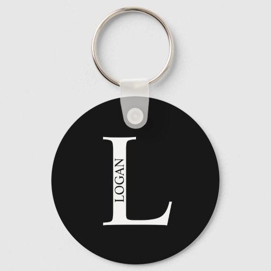 Gepersonaliseerde Sleutelhanger van het Monogram e (Voorkant)