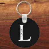 Gepersonaliseerde Sleutelhanger van het Monogram e (Voorkant)