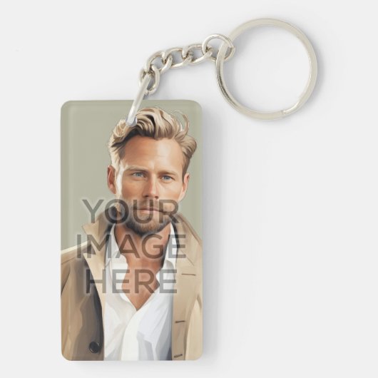 Gepersonaliseerde Sleutelhanger Verticale Afbeeldi (achterkant)