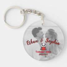 Gepersonaliseerde sleutelhanger voor koppels met r