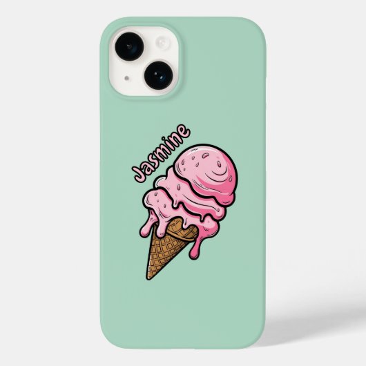 Gepersonaliseerde Smeltende Ijskegel Case-Mate iPhone Case (Achterkant)